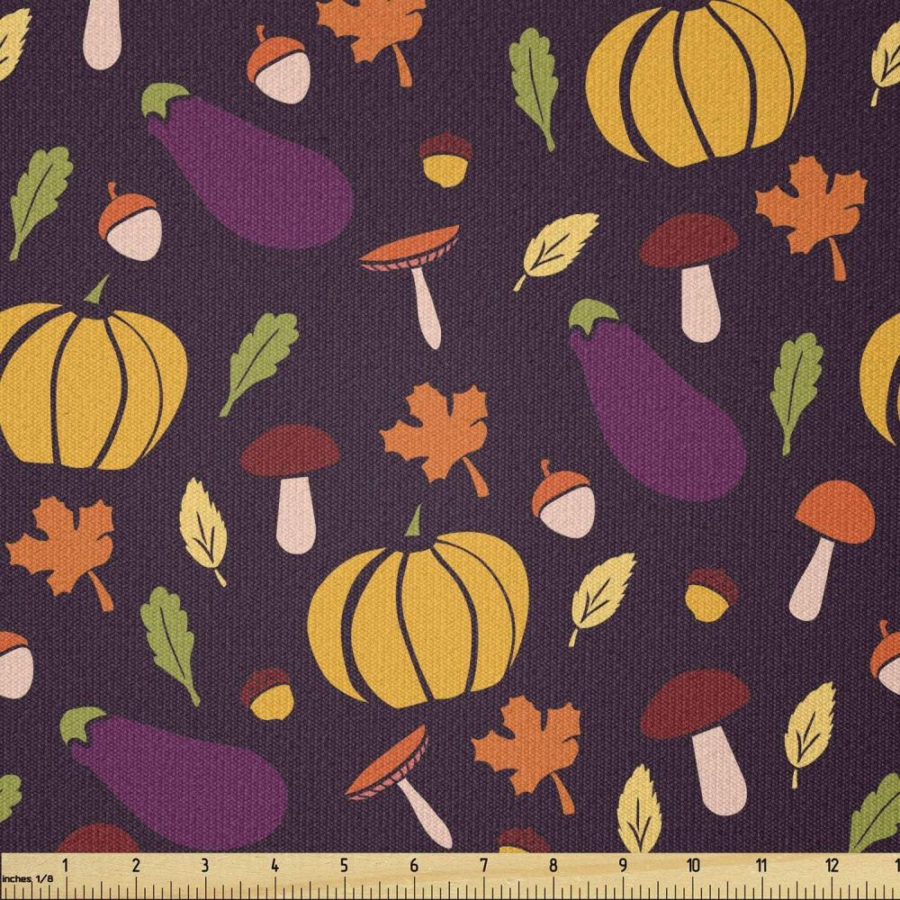 imageAmbesonne Vintage Valentine Fabric by The Yard Romantic Beauty Repetitive Pattern with Irregular Hearts Stretch Knit Fabric for Clothing Sewing and Arts Crafts 10 Yards Cream VermilionMaroon Marigold