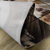 Ambesonne Brown Place Mats Set of 4, Coffee Themed Collage Close up Mugs Beans on Wooden Table Aromatic Roasted Espresso Drink, Washable Fabric Placemats for Dining Table, Standard Size, Brown Coffee