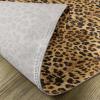 Ambesonne Brown Place Mats Set of 4, Leopard Print Animal Skin Digital Printed Wild Safari Themed Spotted Pattern Art, Washable Fabric Placemats for Dining Table, Standard Size, Brown Black