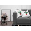 Ambesonne Cactus Decorative Throw Pillow Case Pack of 2, Funny Cartoon Lover in a Pot with Romantic Hearts Valentine’s Day, Couch Bedroom Living Room Cushion Cover, 16″, Jade Green and Dark Pink
