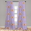 Ambesonne Floral Curtains, Romantic Valentine’s Day Theme Overlapping Simplistic Rose Flowers Art, Window Treatments 2 Panel Set for Living Room Bedroom, Pair of – 28″ x 84″, Pale Salmon and Blush(Pastel Brown Lavender)