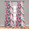 Ambesonne Floral Curtains, Romantic Valentine’s Day Theme Overlapping Simplistic Rose Flowers Art, Window Treatments 2 Panel Set for Living Room Bedroom, Pair of – 28″ x 84″, Pale Salmon and Blush(Dried Rose and Petrol Blue)