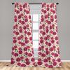 Ambesonne Floral Curtains, Romantic Valentine’s Day Theme Overlapping Simplistic Rose Flowers Art, Window Treatments 2 Panel Set for Living Room Bedroom, Pair of – 28″ x 84″, Pale Salmon and Blush(Dark Coral Fawn and Sepia)