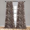 Ambesonne Floral Curtains, Romantic Valentine’s Day Theme Overlapping Simplistic Rose Flowers Art, Window Treatments 2 Panel Set for Living Room Bedroom, Pair of – 28″ x 84″, Pale Salmon and Blush(Dark Taupe and Sand Brown)