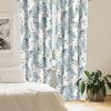 Ambesonne Floral Curtains, Romantic Valentine’s Day Theme Overlapping Simplistic Rose Flowers Art, Window Treatments 2 Panel Set for Living Room Bedroom, Pair of – 28″ x 84″, Pale Salmon and Blush(Pale Cadet Blue and White)