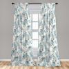 Ambesonne Floral Curtains, Romantic Valentine’s Day Theme Overlapping Simplistic Rose Flowers Art, Window Treatments 2 Panel Set for Living Room Bedroom, Pair of – 28″ x 84″, Pale Salmon and Blush(Pale Cadet Blue and White)
