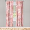 Ambesonne Floral Curtains, Romantic Valentine’s Day Theme Overlapping Simplistic Rose Flowers Art, Window Treatments 2 Panel Set for Living Room Bedroom, Pair of – 28″ x 84″, Pale Salmon and Blush(Pale Salmon and Blush)