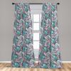 Ambesonne Floral Curtains, Romantic Valentine’s Day Theme Overlapping Simplistic Rose Flowers Art, Window Treatments 2 Panel Set for Living Room Bedroom, Pair of – 28″ x 84″, Pale Salmon and Blush(Pale Teal and Sky Blue)