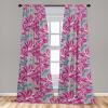 Ambesonne Floral Curtains, Romantic Valentine’s Day Theme Overlapping Simplistic Rose Flowers Art, Window Treatments 2 Panel Set for Living Room Bedroom, Pair of – 28″ x 84″, Pale Salmon and Blush(Soft Pink Slate Blue)