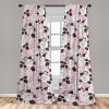 Ambesonne Floral Curtains, Romantic Valentine’s Day Theme Overlapping Simplistic Rose Flowers Art, Window Treatments 2 Panel Set for Living Room Bedroom, Pair of – 28″ x 84″, Pale Salmon and Blush(Charcoal Grey Rose White)