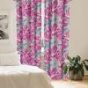 Ambesonne Floral Curtains, Romantic Valentine’s Day Theme Overlapping Simplistic Rose Flowers Art, Window Treatments 2 Panel Set for Living Room Bedroom, Pair of – 28″ x 84″, Pale Salmon and Blush(Soft Pink Slate Blue)