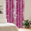 Ambesonne Floral Curtains, Romantic Valentine’s Day Theme Overlapping Simplistic Rose Flowers Art, Window Treatments 2 Panel Set for Living Room Bedroom, Pair of – 28″ x 84″, Pale Salmon and Blush(Hot Pink and Dark Magenta)