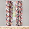 Ambesonne Floral Curtains, Romantic Valentine’s Day Theme Overlapping Simplistic Rose Flowers Art, Window Treatments 2 Panel Set for Living Room Bedroom, Pair of – 28″ x 84″, Pale Salmon and Blush(Dark Coral Sage Green)