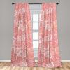 Ambesonne Floral Curtains, Romantic Valentine’s Day Theme Overlapping Simplistic Rose Flowers Art, Window Treatments 2 Panel Set for Living Room Bedroom, Pair of – 28″ x 84″, Pale Salmon and Blush(Pale Salmon and Blush)