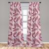 Ambesonne Floral Curtains, Romantic Valentine’s Day Theme Overlapping Simplistic Rose Flowers Art, Window Treatments 2 Panel Set for Living Room Bedroom, Pair of – 28″ x 84″, Pale Salmon and Blush(Blue Violet Pale Peach)