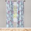 Ambesonne Floral Curtains, Romantic Valentine’s Day Theme Overlapping Simplistic Rose Flowers Art, Window Treatments 2 Panel Set for Living Room Bedroom, Pair of – 28″ x 84″, Pale Salmon and Blush(Soft Pink and Purpleblue)