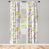 Ambesonne Floral Curtains, Romantic Valentine’s Day Theme Overlapping Simplistic Rose Flowers Art, Window Treatments 2 Panel Set for Living Room Bedroom, Pair of – 28″ x 84″, Pale Salmon and Blush(Dark Yellow and Soft Pink)