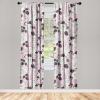 Ambesonne Floral Curtains, Romantic Valentine’s Day Theme Overlapping Simplistic Rose Flowers Art, Window Treatments 2 Panel Set for Living Room Bedroom, Pair of – 28″ x 84″, Pale Salmon and Blush(Charcoal Grey Rose White)