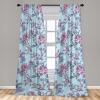 Ambesonne Floral Curtains, Romantic Valentine’s Day Theme Overlapping Simplistic Rose Flowers Art, Window Treatments 2 Panel Set for Living Room Bedroom, Pair of – 28″ x 84″, Pale Salmon and Blush(Soft Pink and Purpleblue)