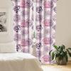 Ambesonne Floral Curtains, Romantic Valentine’s Day Theme Overlapping Simplistic Rose Flowers Art, Window Treatments 2 Panel Set for Living Room Bedroom, Pair of – 28″ x 84″, Pale Salmon and Blush(Dark Purple Grey Pink)