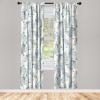 Ambesonne Floral Curtains, Romantic Valentine’s Day Theme Overlapping Simplistic Rose Flowers Art, Window Treatments 2 Panel Set for Living Room Bedroom, Pair of – 28″ x 84″, Pale Salmon and Blush(Pale Cadet Blue and White)
