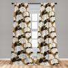 Ambesonne Floral Curtains, Romantic Valentine’s Day Theme Overlapping Simplistic Rose Flowers Art, Window Treatments 2 Panel Set for Living Room Bedroom, Pair of – 28″ x 84″, Pale Salmon and Blush(Dark Khaki Charcoal Grey)