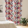 Ambesonne Floral Curtains, Romantic Valentine’s Day Theme Overlapping Simplistic Rose Flowers Art, Window Treatments 2 Panel Set for Living Room Bedroom, Pair of – 28″ x 84″, Pale Salmon and Blush(Dark Coral Sage Green)