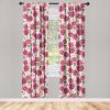 Ambesonne Floral Curtains, Romantic Valentine’s Day Theme Overlapping Simplistic Rose Flowers Art, Window Treatments 2 Panel Set for Living Room Bedroom, Pair of – 28″ x 84″, Pale Salmon and Blush(Dark Coral Fawn and Sepia)