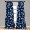 Ambesonne Floral Curtains, Romantic Valentine’s Day Theme Overlapping Simplistic Rose Flowers Art, Window Treatments 2 Panel Set for Living Room Bedroom, Pair of – 28″ x 84″, Pale Salmon and Blush(Dark Sky Blue and Mustard)