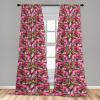 Ambesonne Floral Curtains, Romantic Valentine’s Day Theme Overlapping Simplistic Rose Flowers Art, Window Treatments 2 Panel Set for Living Room Bedroom, Pair of – 28″ x 84″, Pale Salmon and Blush(Pale Fuchsia and Sage Green)