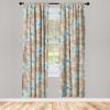Ambesonne Floral Curtains, Romantic Valentine’s Day Theme Overlapping Simplistic Rose Flowers Art, Window Treatments 2 Panel Set for Living Room Bedroom, Pair of – 28″ x 84″, Pale Salmon and Blush(Pale Brown and Soft Blue)