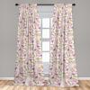 Ambesonne Floral Curtains, Romantic Valentine’s Day Theme Overlapping Simplistic Rose Flowers Art, Window Treatments 2 Panel Set for Living Room Bedroom, Pair of – 28″ x 84″, Pale Salmon and Blush(Dark Magenta and Pale Khaki)