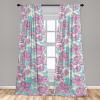 Ambesonne Floral Curtains, Romantic Valentine’s Day Theme Overlapping Simplistic Rose Flowers Art, Window Treatments 2 Panel Set for Living Room Bedroom, Pair of – 28″ x 84″, Pale Salmon and Blush(Pale Fuchsia Seafoam)