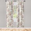 Ambesonne Floral Curtains, Valentine’s Day Concept Art Pastel Repetitive Roses Pattern Plot, Window Treatments 2 Panel Set for Living Room Bedroom, Pair of – 28″ x 84″, Dark Pink Blush and White(Dried Rose Umber Fawn)
