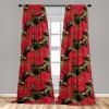 Ambesonne Floral Curtains, Valentine’s Day Concept Art Pastel Repetitive Roses Pattern Plot, Window Treatments 2 Panel Set for Living Room Bedroom, Pair of – 28″ x 84″, Dark Pink Blush and White(Dark Coral Fawn Sepia)