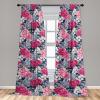 Ambesonne Floral Curtains, Valentine’s Day Concept Art Pastel Repetitive Roses Pattern Plot, Window Treatments 2 Panel Set for Living Room Bedroom, Pair of – 28″ x 84″, Dark Pink Blush and White(Raspberry Laurel Green)