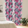 Ambesonne Floral Curtains, Valentine’s Day Concept Art Pastel Repetitive Roses Pattern Plot, Window Treatments 2 Panel Set for Living Room Bedroom, Pair of – 28″ x 84″, Dark Pink Blush and White(Raspberry Laurel Green)
