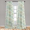 Ambesonne Floral Curtains, Valentine’s Day Concept Art Pastel Repetitive Roses Pattern Plot, Window Treatments 2 Panel Set for Living Room Bedroom, Pair of – 28″ x 84″, Dark Pink Blush and White(Pale Green and Champagne)