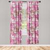 Ambesonne Floral Curtains, Valentine’s Day Concept Art Pastel Repetitive Roses Pattern Plot, Window Treatments 2 Panel Set for Living Room Bedroom, Pair of – 28″ x 84″, Dark Pink Blush and White(Pastel Pink and Redwood)