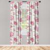 Ambesonne Floral Curtains, Valentine’s Day Concept Art Pastel Repetitive Roses Pattern Plot, Window Treatments 2 Panel Set for Living Room Bedroom, Pair of – 28″ x 84″, Dark Pink Blush and White(Pastel Pink and Pale Sepia)