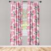 Ambesonne Floral Curtains, Valentine’s Day Concept Art Pastel Repetitive Roses Pattern Plot, Window Treatments 2 Panel Set for Living Room Bedroom, Pair of – 28″ x 84″, Dark Pink Blush and White(Dark Pink and Cadet Blue)