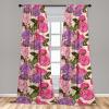 Ambesonne Floral Curtains, Valentine’s Day Concept Art Pastel Repetitive Roses Pattern Plot, Window Treatments 2 Panel Set for Living Room Bedroom, Pair of – 28″ x 84″, Dark Pink Blush and White(Pale Purple and Pastel Pink)