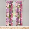 Ambesonne Floral Curtains, Valentine’s Day Concept Art Pastel Repetitive Roses Pattern Plot, Window Treatments 2 Panel Set for Living Room Bedroom, Pair of – 28″ x 84″, Dark Pink Blush and White(Pale Purple and Pastel Pink)