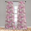 Ambesonne Floral Curtains, Valentine’s Day Concept Art Pastel Repetitive Roses Pattern Plot, Window Treatments 2 Panel Set for Living Room Bedroom, Pair of – 28″ x 84″, Dark Pink Blush and White(Soft Pink and Pale Grey)