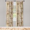 Ambesonne Floral Curtains, Valentine’s Day Concept Art Pastel Repetitive Roses Pattern Plot, Window Treatments 2 Panel Set for Living Room Bedroom, Pair of – 28″ x 84″, Dark Pink Blush and White(Dark Khaki Champagne)
