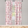Ambesonne Floral Curtains, Valentine’s Day Concept Art Pastel Repetitive Roses Pattern Plot, Window Treatments 2 Panel Set for Living Room Bedroom, Pair of – 28″ x 84″, Dark Pink Blush and White(Dark Pink Blush and White)