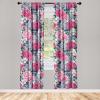 Ambesonne Floral Curtains, Valentine’s Day Concept Art Pastel Repetitive Roses Pattern Plot, Window Treatments 2 Panel Set for Living Room Bedroom, Pair of – 28″ x 84″, Dark Pink Blush and White(Raspberry Laurel Green)