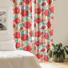 Ambesonne Floral Curtains, Valentine’s Day Concept Art Pastel Repetitive Roses Pattern Plot, Window Treatments 2 Panel Set for Living Room Bedroom, Pair of – 28″ x 84″, Dark Pink Blush and White(Dark Salmon and Slate Blue)
