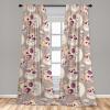 Ambesonne Floral Curtains, Valentine’s Day Concept Art Pastel Repetitive Roses Pattern Plot, Window Treatments 2 Panel Set for Living Room Bedroom, Pair of – 28″ x 84″, Dark Pink Blush and White(Dark Pink and Pale Seafoam)