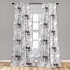 Ambesonne Floral Curtains, Valentine’s Day Concept Art Pastel Repetitive Roses Pattern Plot, Window Treatments 2 Panel Set for Living Room Bedroom, Pair of – 28″ x 84″, Dark Pink Blush and White(Blue Grey Soft Pink)